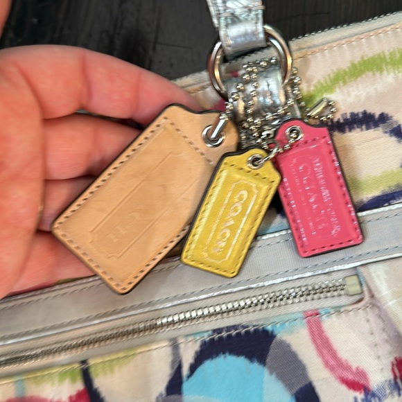 Coach Ikat Multi Signature Optic Shoulder Glam Tote - Picture 5 of 11